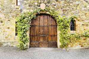 © yuritz - Fotolia.com Burgtür aus Holz