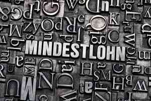 Modernes Schild Mindestlohn