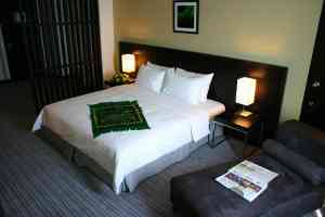 Bett im Hotel